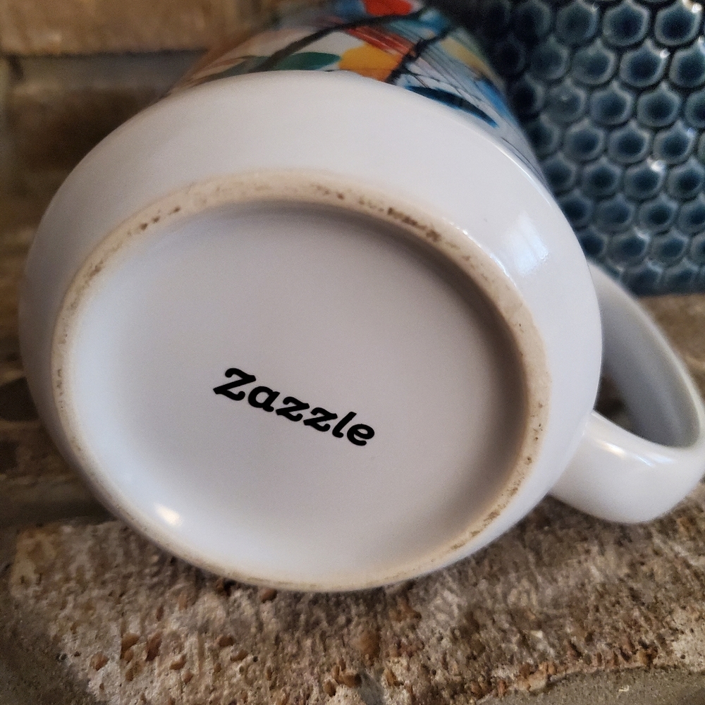 Zazzle abstract 2 tone 15oz. coffee cocoa mug Wassily Kandinsky Improvisation 28 - Picture 6 of 15